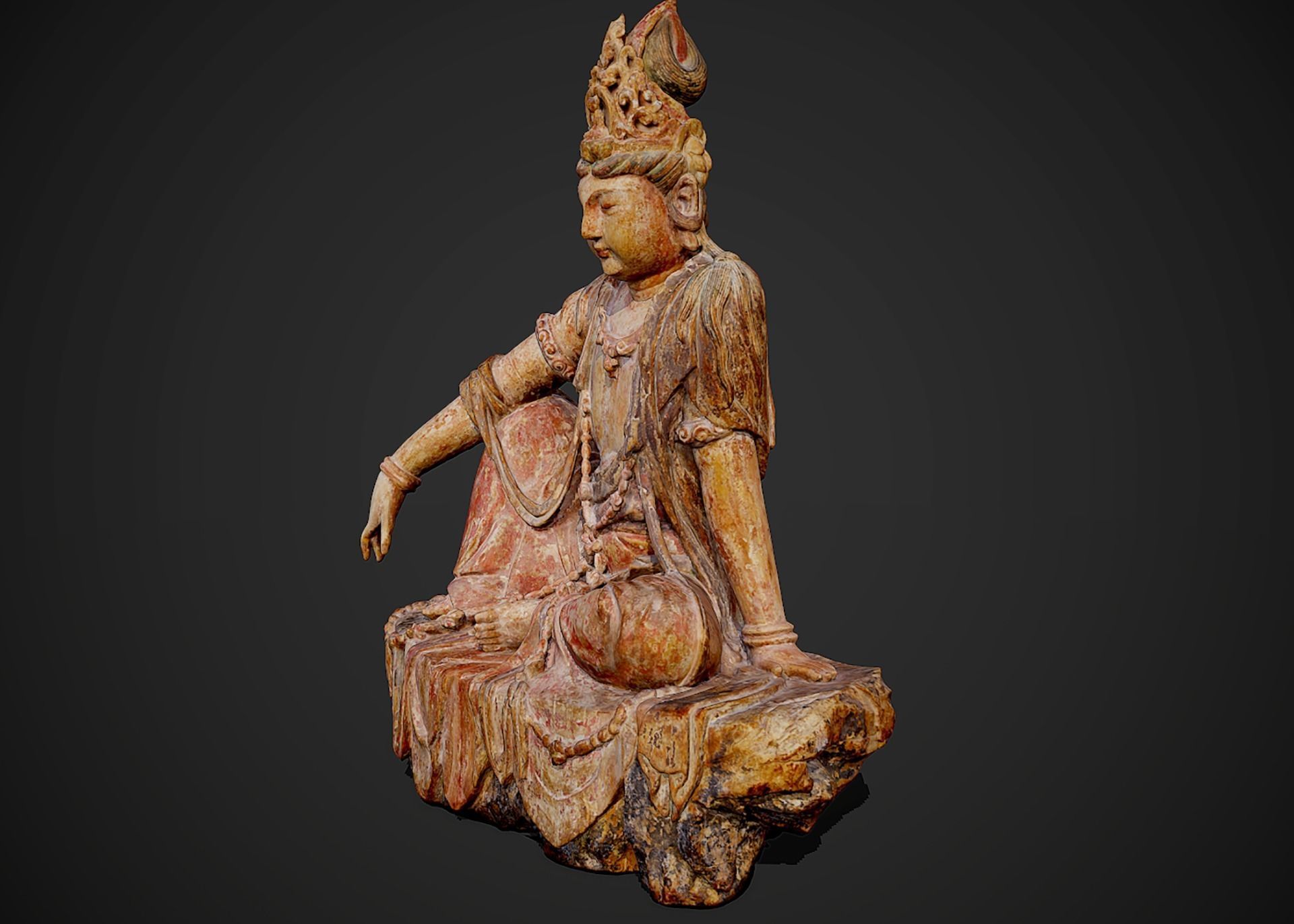 3D model Statue of Guanyin Bodhisattva in Dunhuang 3D model_3
