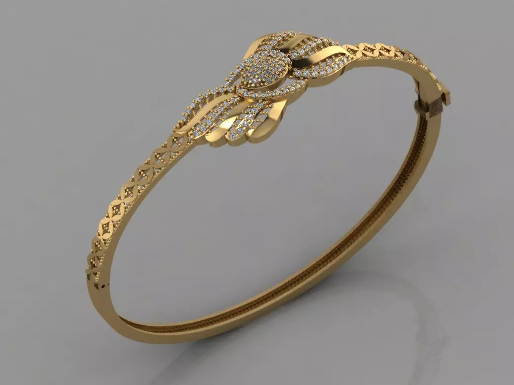 GC GOLD BRC002- Diamond BRACELET 3D print model_0