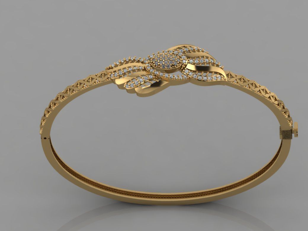 GC GOLD BRC002- Diamond BRACELET 3D print model_1