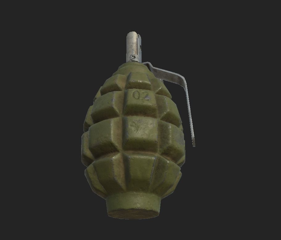 Granade F1 Low-poly 3D model_5