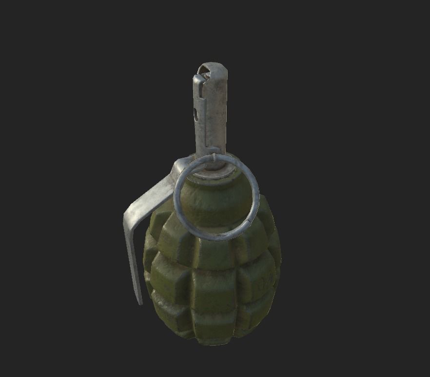 Granade F1 Low-poly 3D model_3