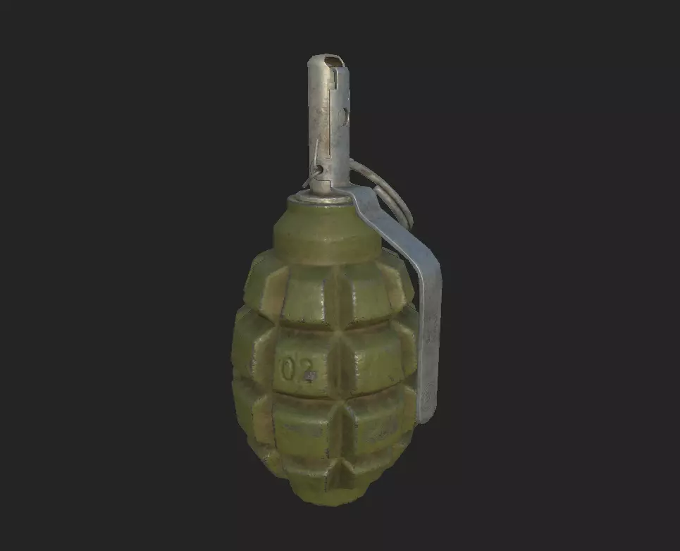 Granade F1 Low-poly 3D model_0