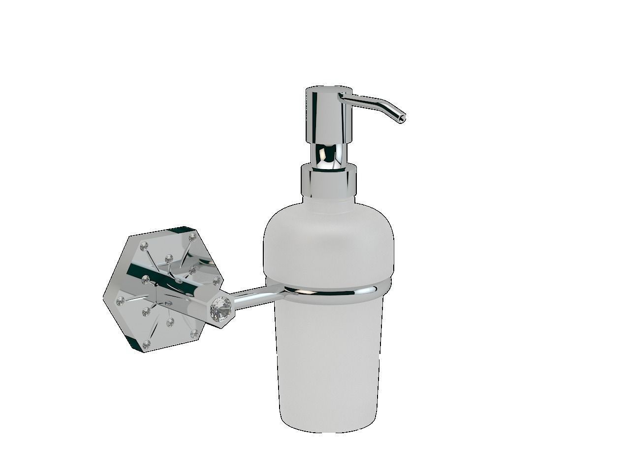 Orchid Diamond Liquid Soap Dish 3D model