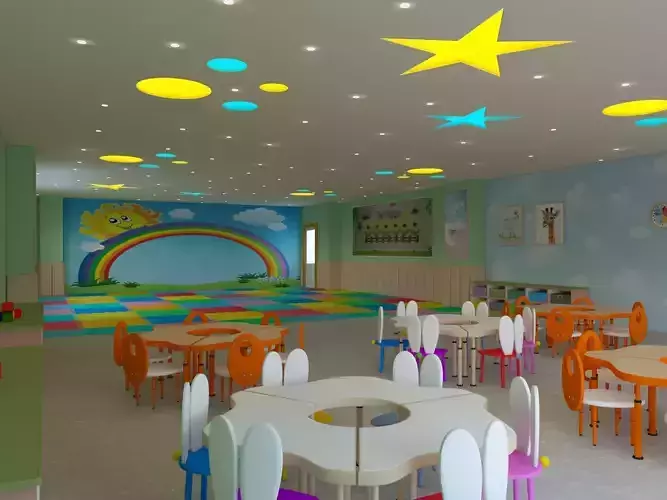 Cartoon Nursery Classroom 3D model
