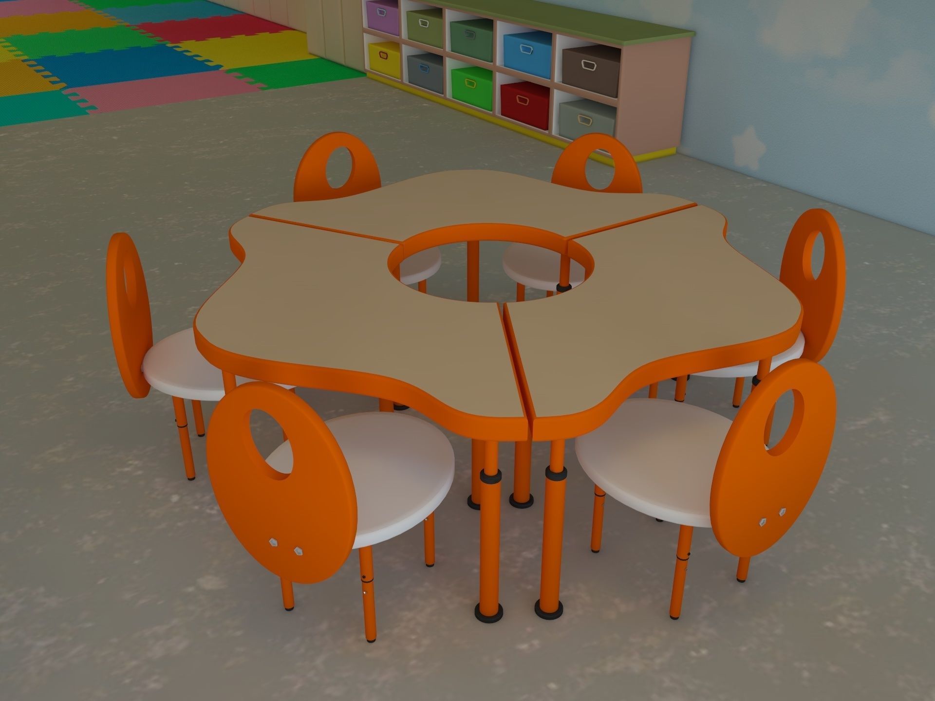 Cartoon Nursery Classroom 3D model_8