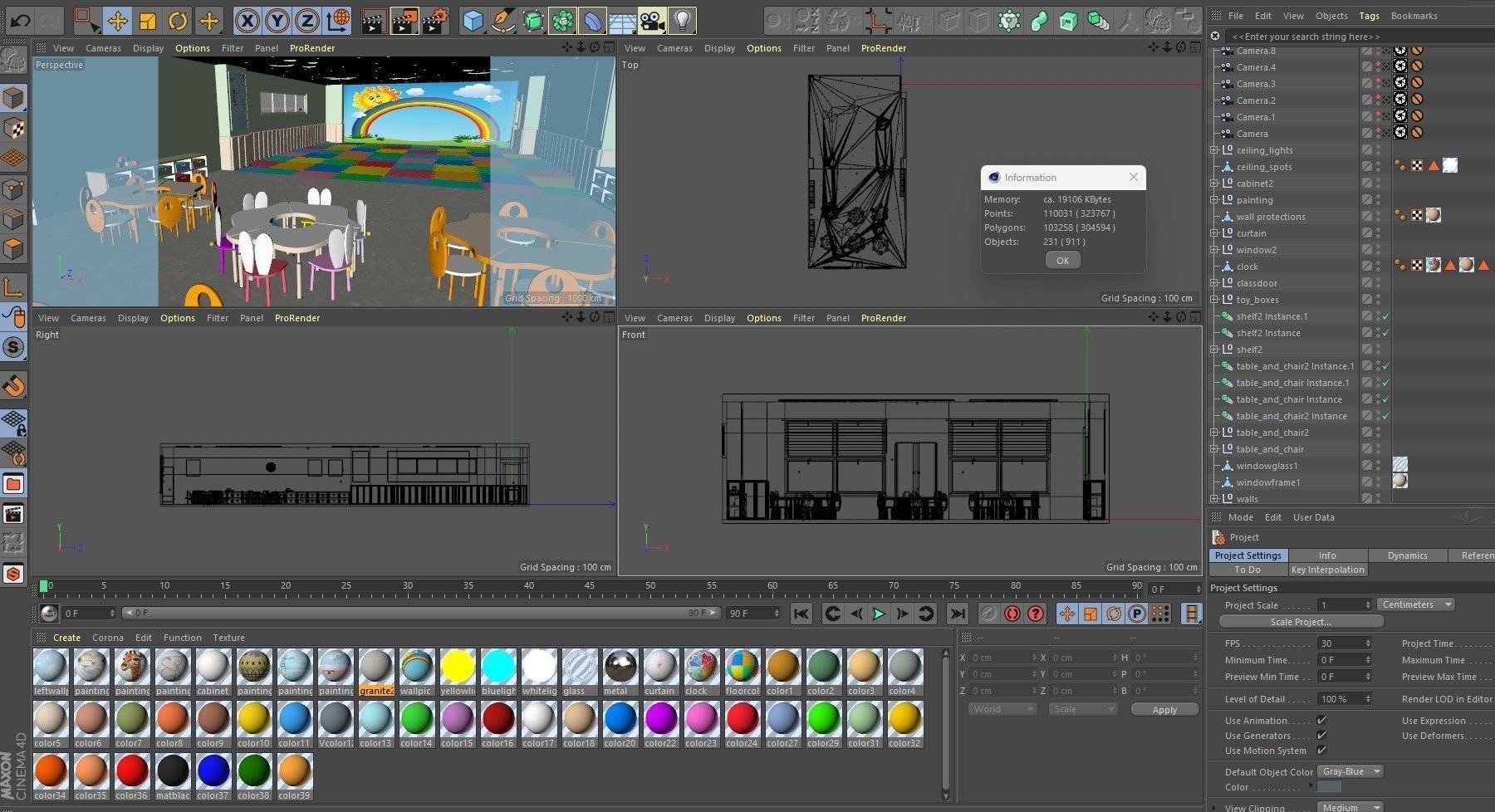 Cartoon Nursery Classroom 3D model_13