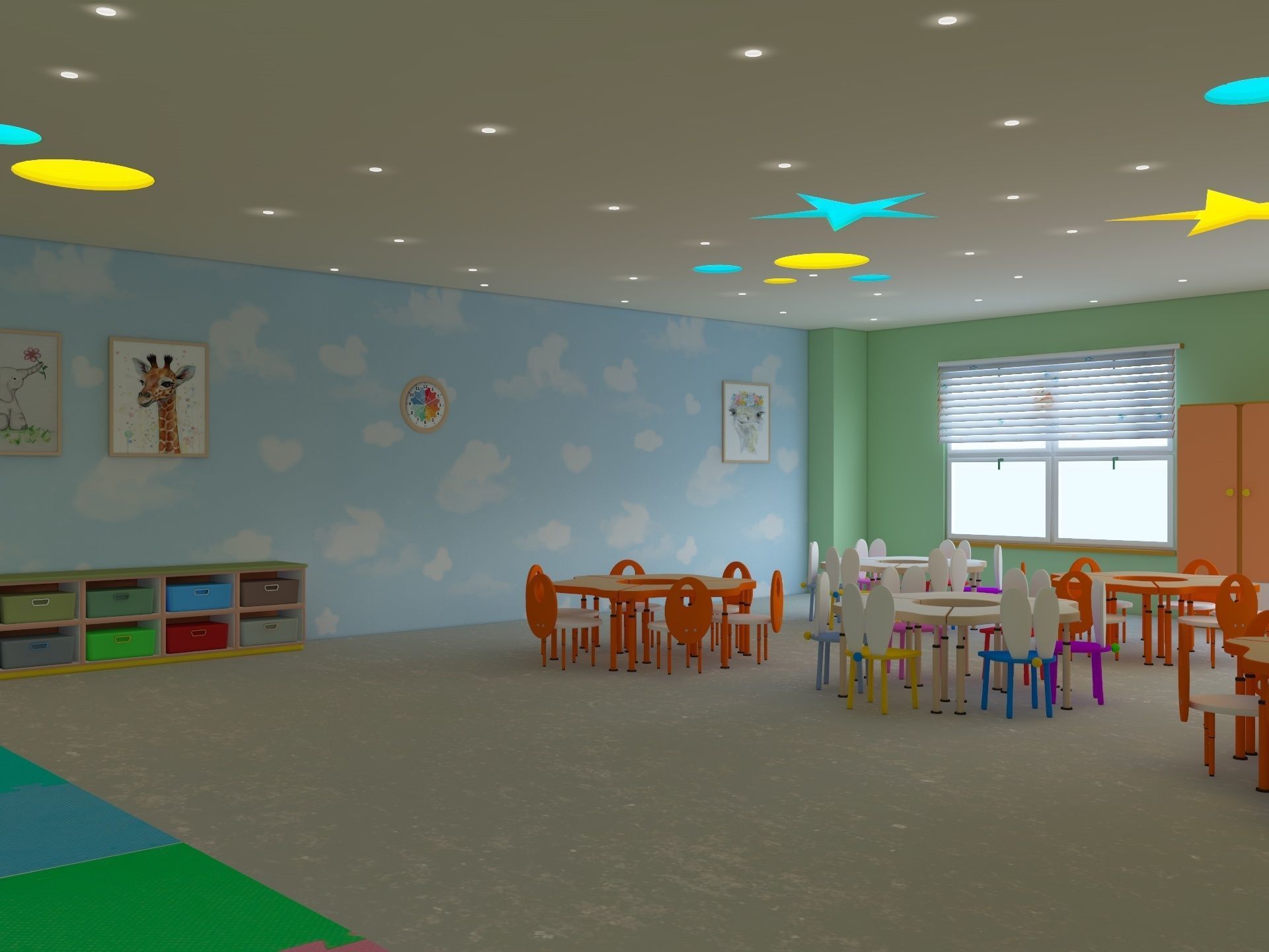 Cartoon Nursery Classroom 3D model_5