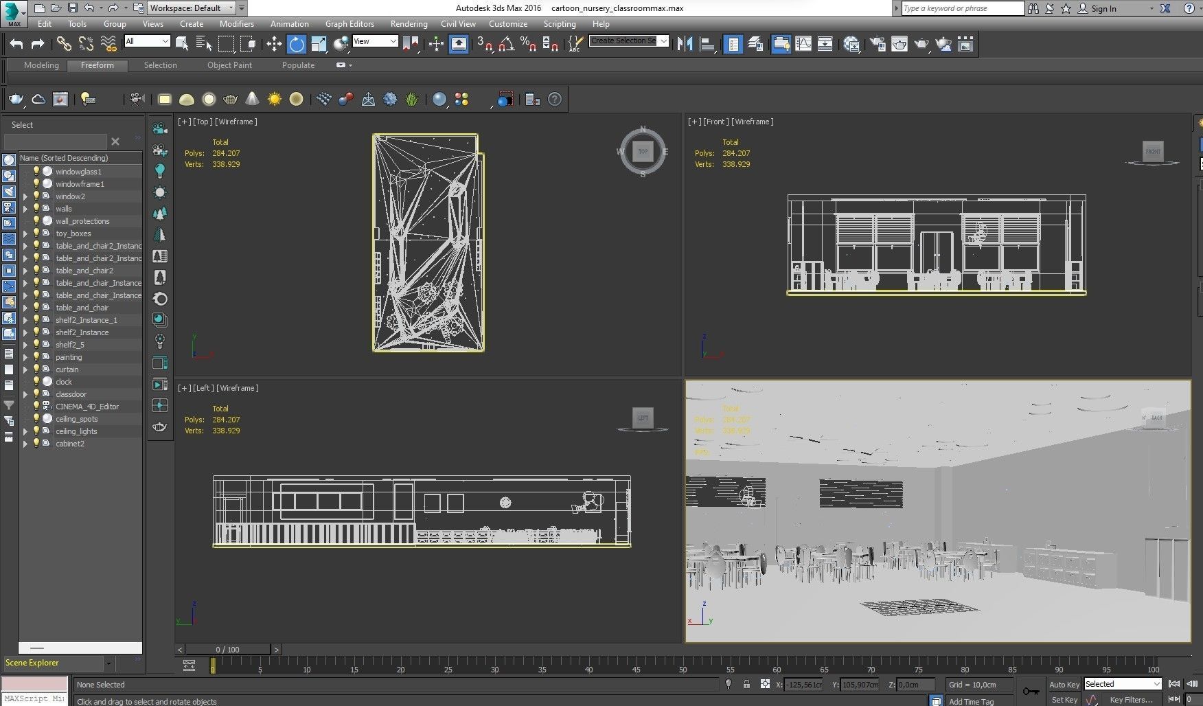 Cartoon Nursery Classroom 3D model_14
