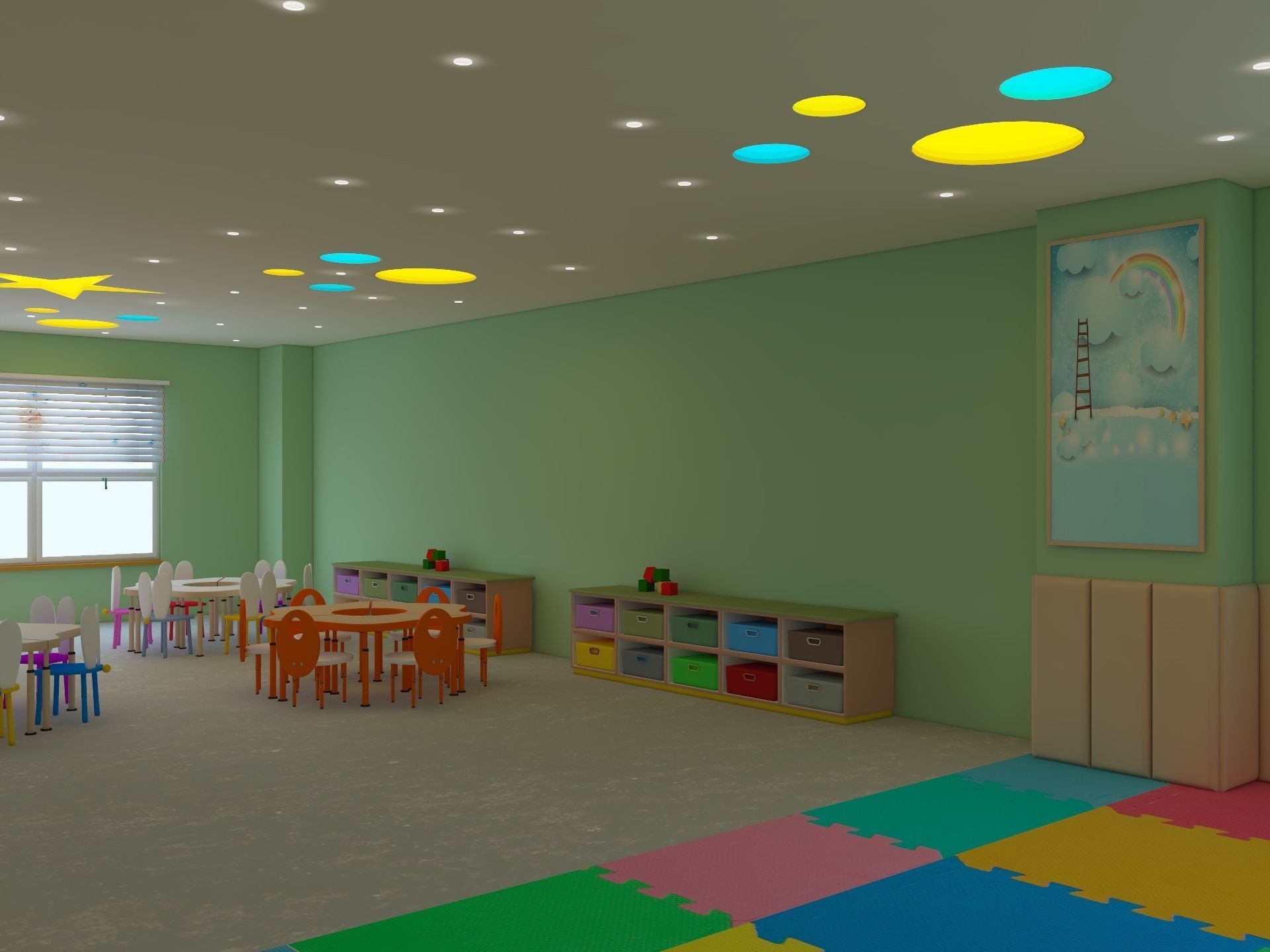 Cartoon Nursery Classroom 3D model_9