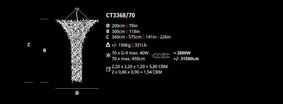 serip chandelier CT 336870 Low-poly 3D model_3