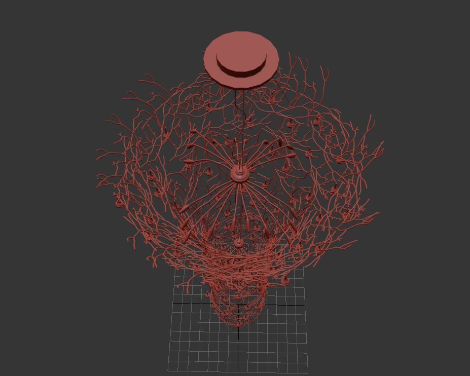 serip chandelier CT 336870 Low-poly 3D model_2