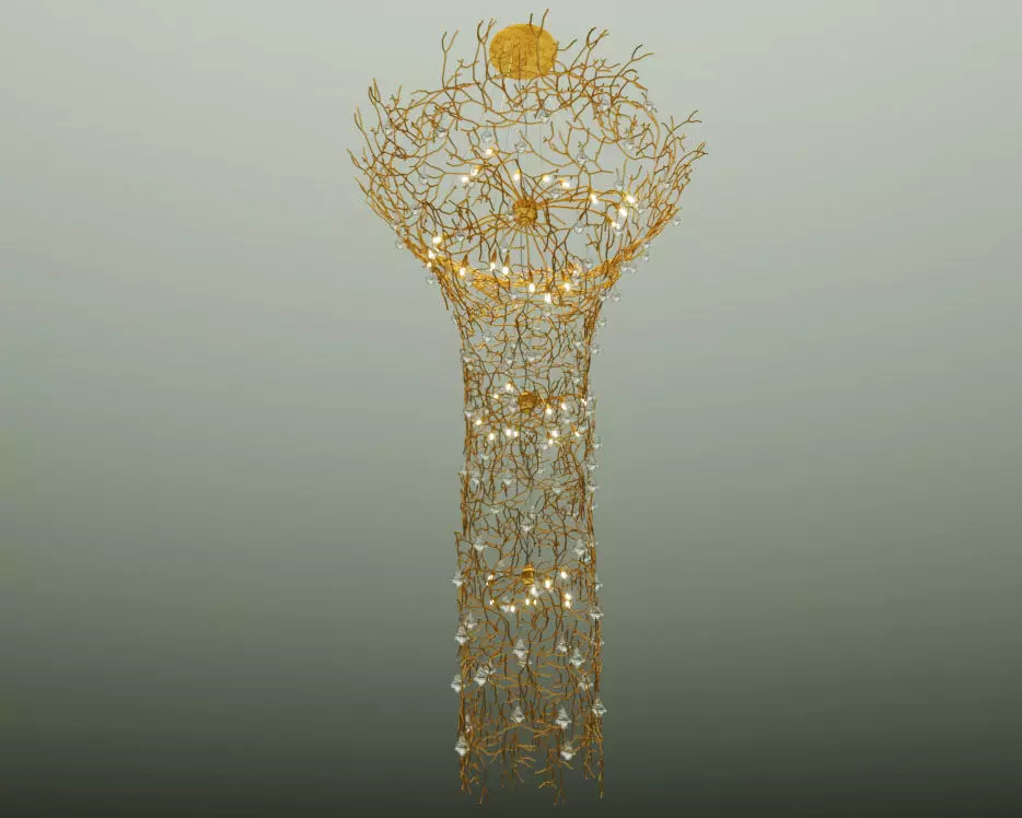 serip chandelier CT 336870 Low-poly 3D model_0