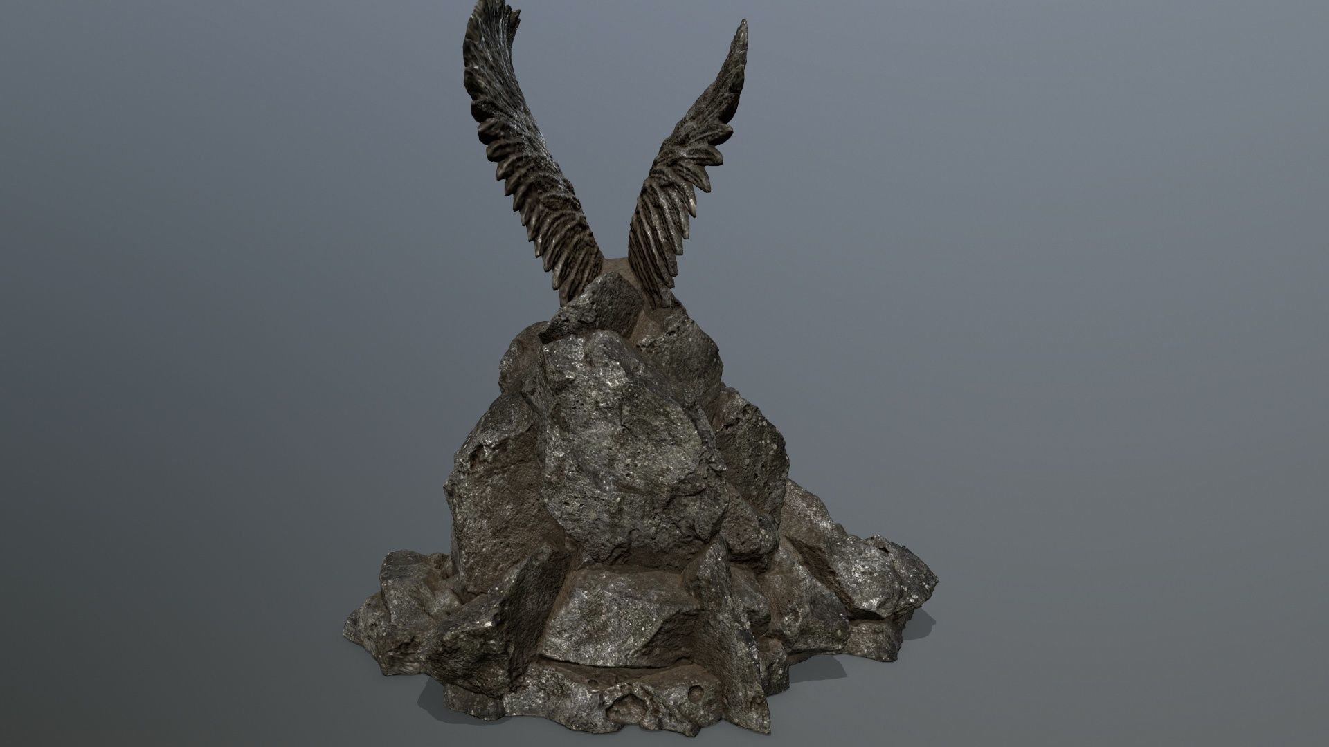 skull gate Low-poly 3D model_6