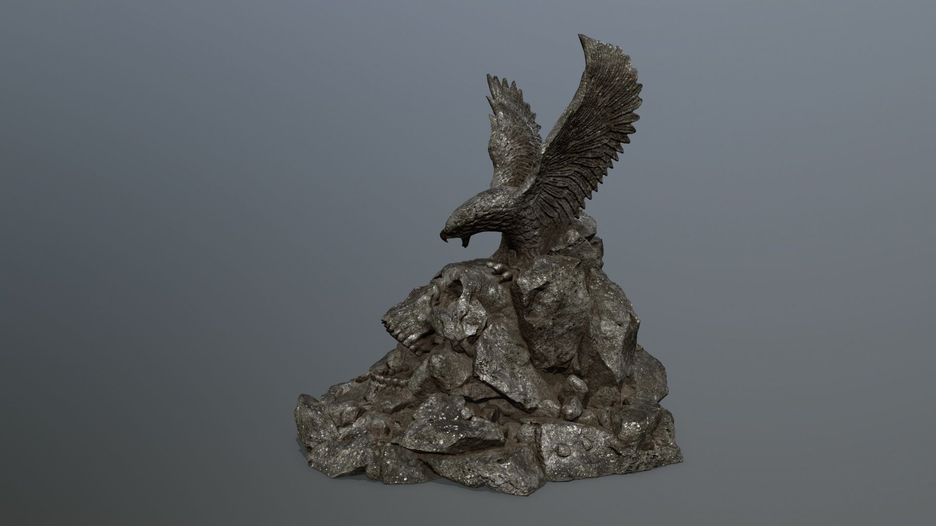 skull gate Low-poly 3D model_9