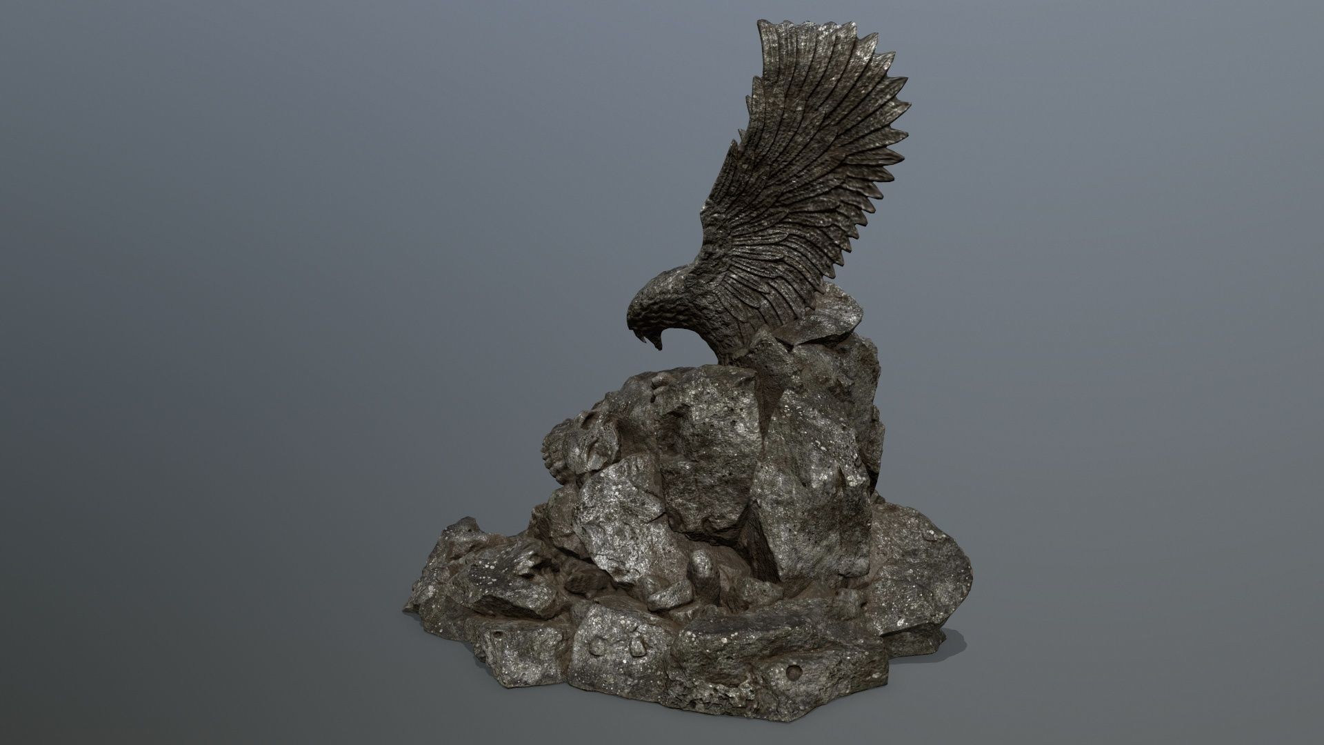 skull gate Low-poly 3D model_8