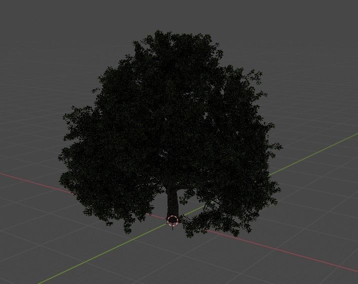 Old oak tree 3D model_2