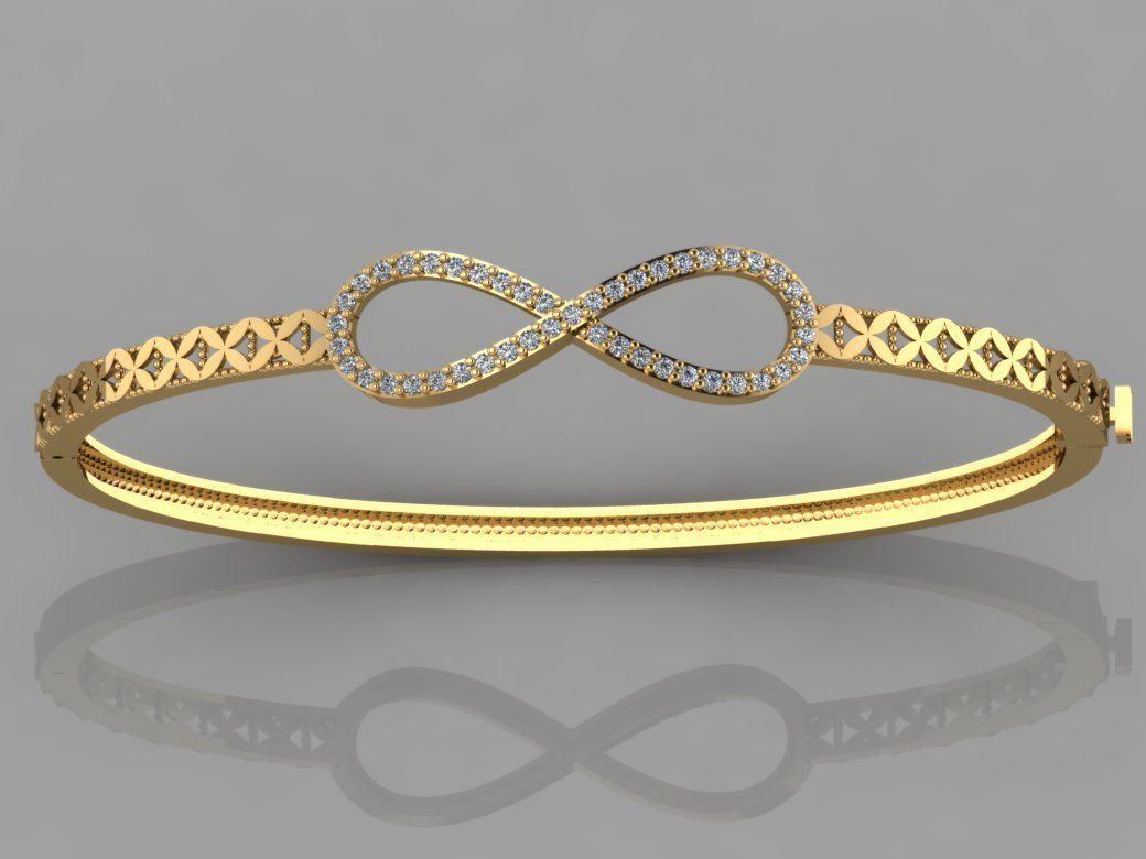 GC GOLD BRC007- Diamond BRACELET 3D print model_1