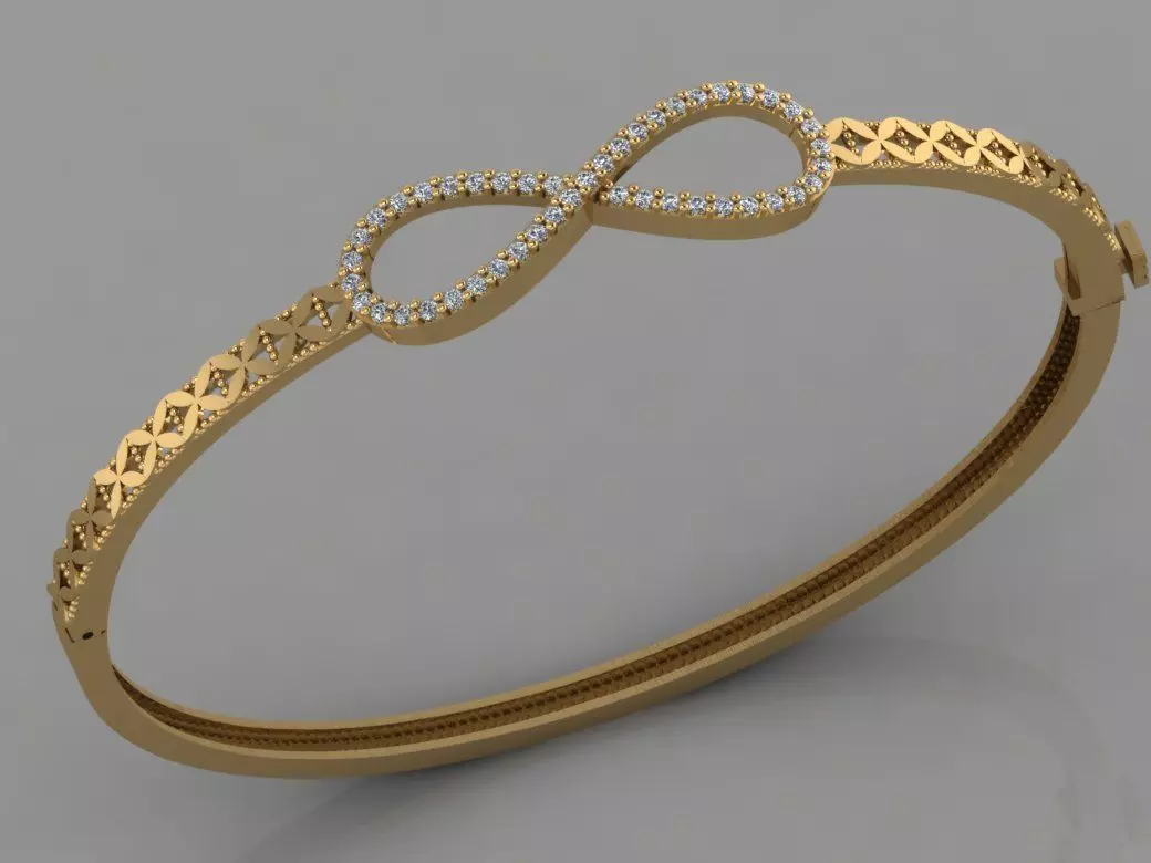 GC GOLD BRC007- Diamond BRACELET 3D print model_0