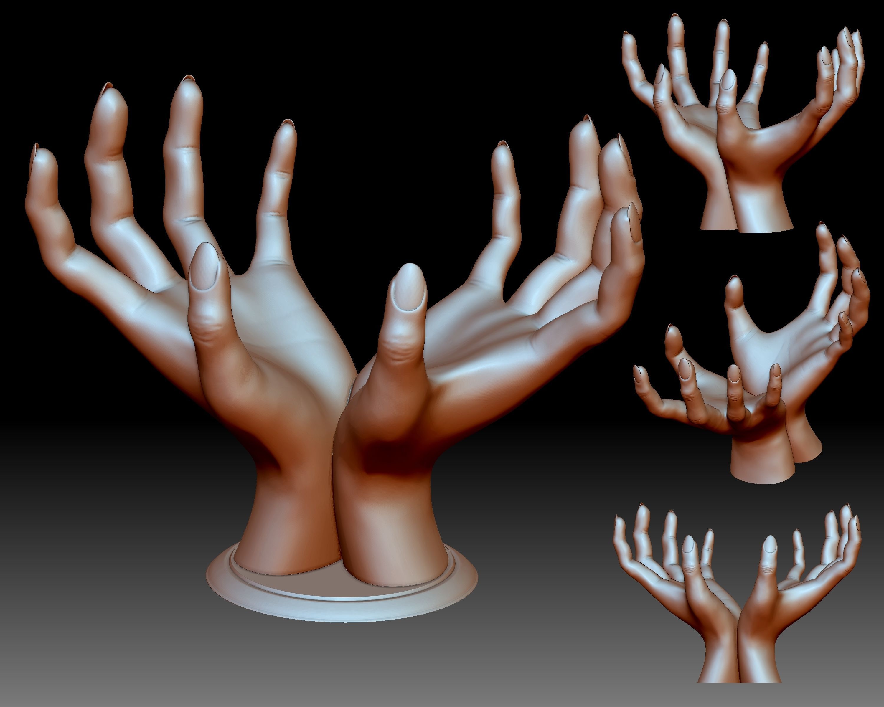 Bowl hand 3D printable gift printing idea 3D print model_1