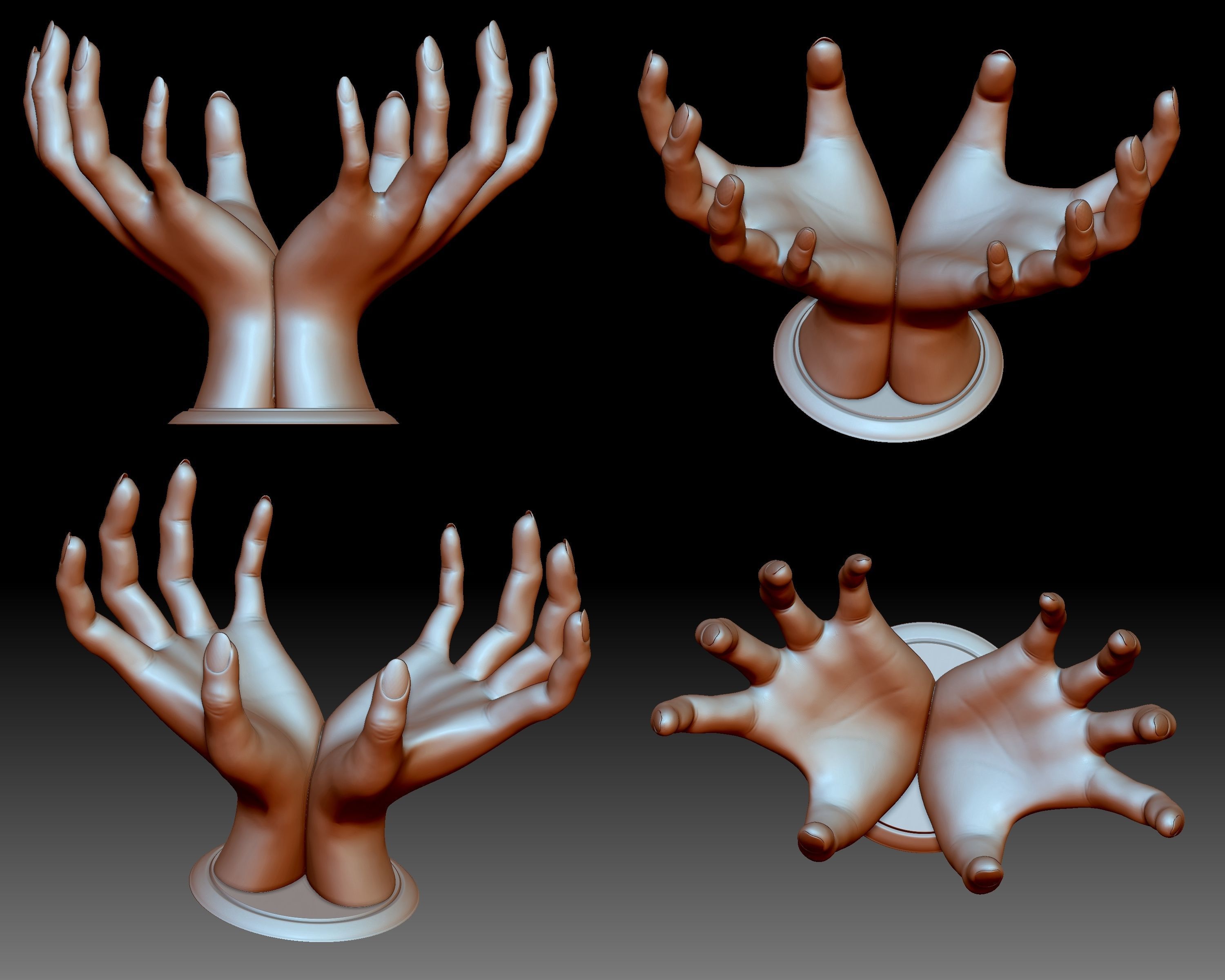 Bowl hand 3D printable gift printing idea 3D print model_3
