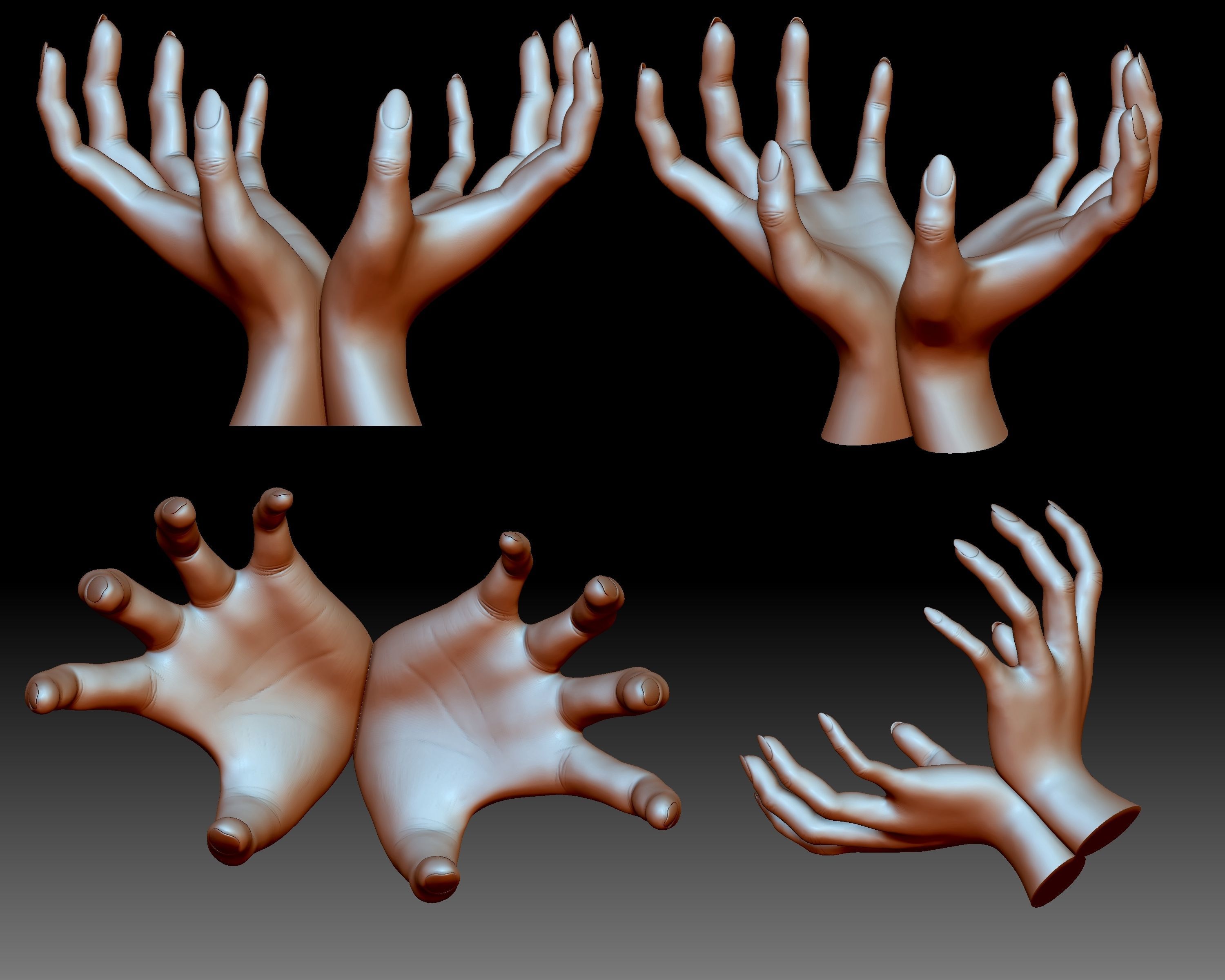 Bowl hand 3D printable gift printing idea 3D print model_4