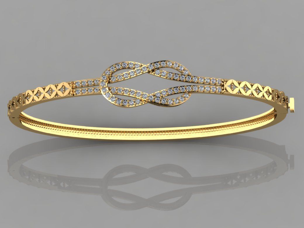 GC GOLD BRC008- Diamond BRACELET 3D print model_1