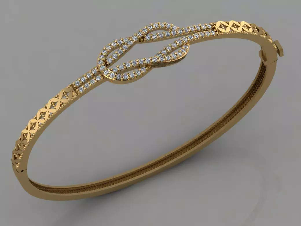 GC GOLD BRC008- Diamond BRACELET 3D print model_0