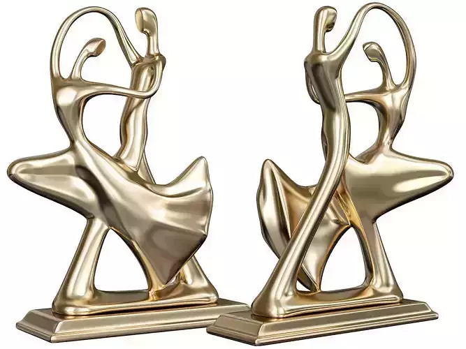 Dancing Couple Sculpture 3d model