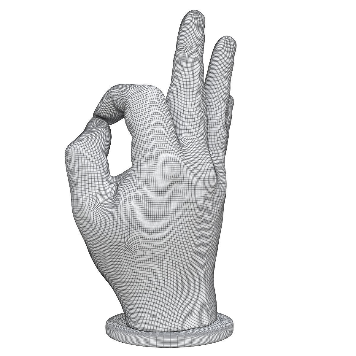 OK sculpture 3d model Low-poly 3D model_3