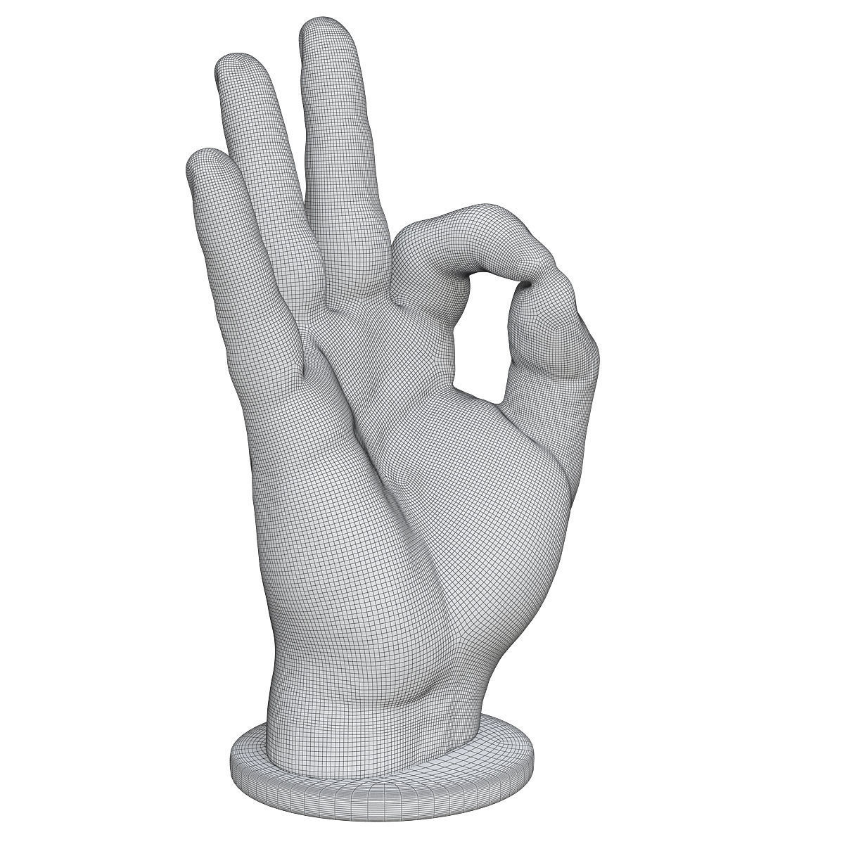 OK sculpture 3d model Low-poly 3D model_6