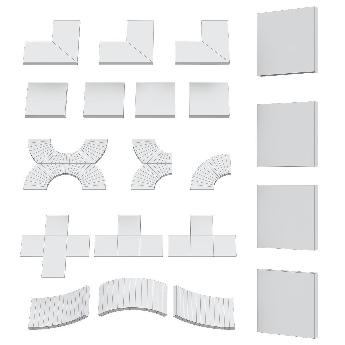 Road Systems FOR GAME 3d model Low-poly 3D model_5