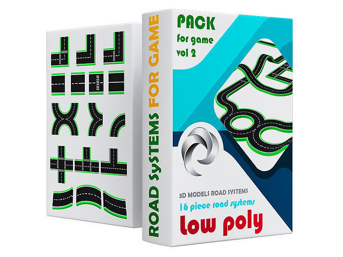 Road Systems FOR GAME 3d model Low-poly 3D model