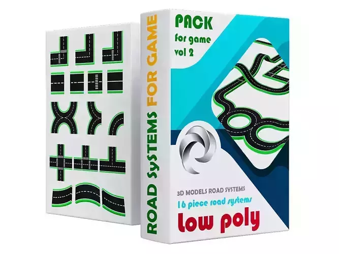 Road Systems FOR GAME 3d model Low-poly 3D model