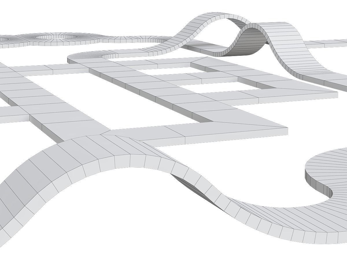 Road Systems FOR GAME 3d model Low-poly 3D model_6