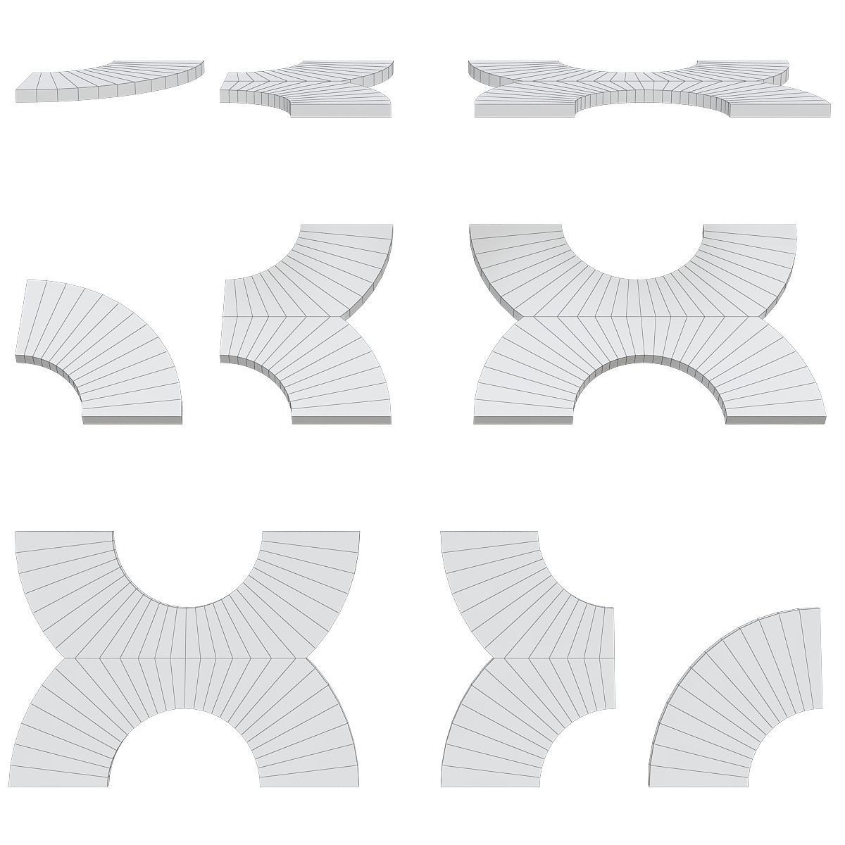 Road Systems FOR GAME 3d model Low-poly 3D model_9