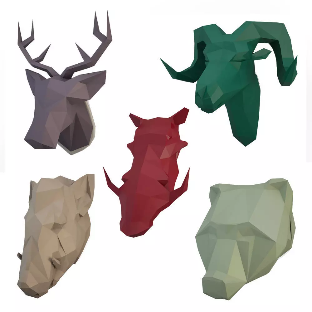 Sculpture Animals Forest 3D model_0