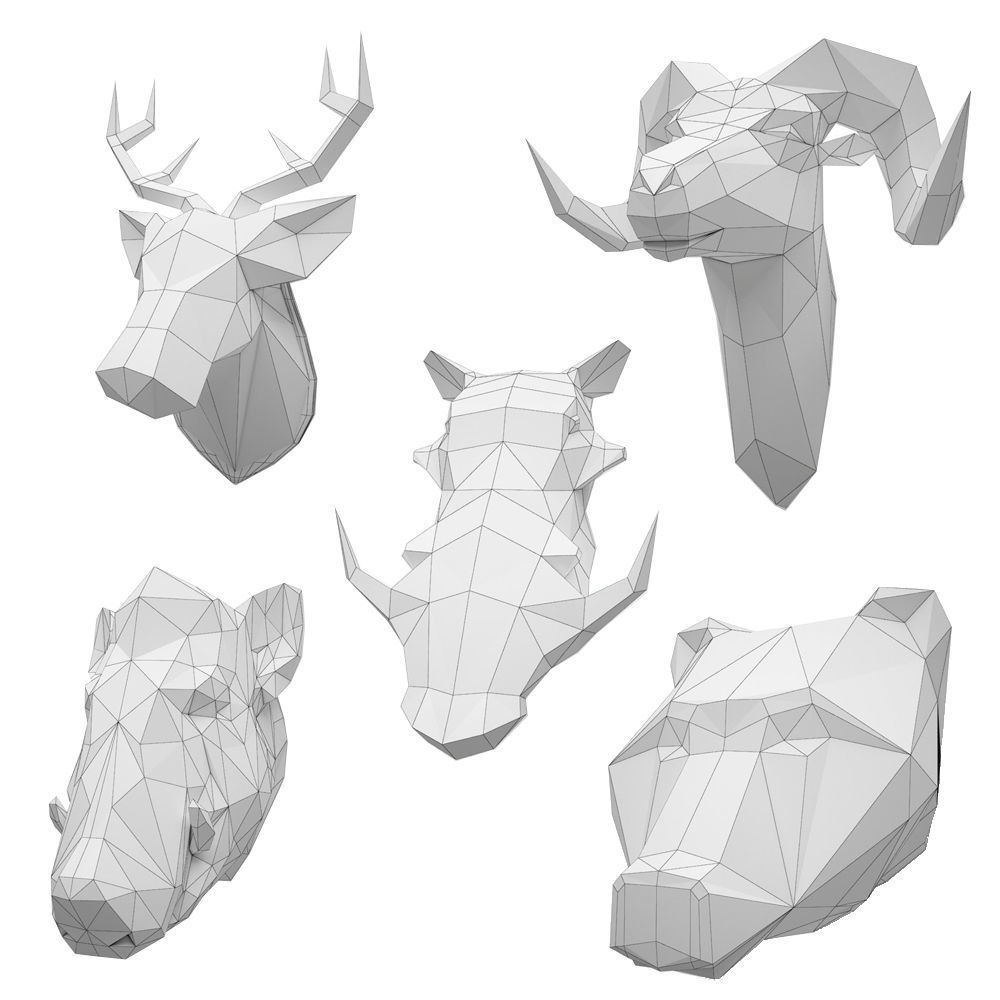 Sculpture Animals Forest 3D model_11