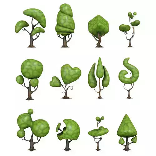 creative tree for game 3d model