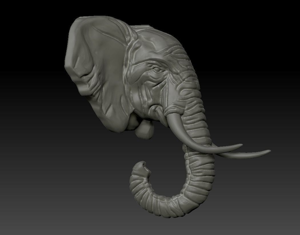 Pendant Elephant 3D print model_6