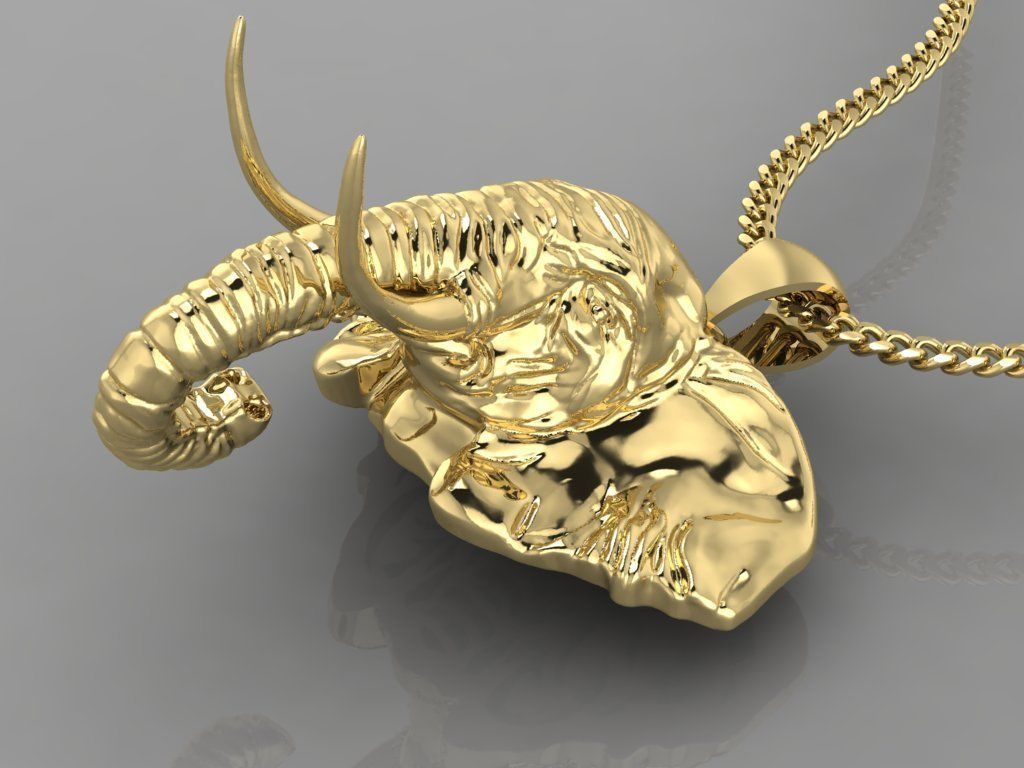 Pendant Elephant 3D print model_2