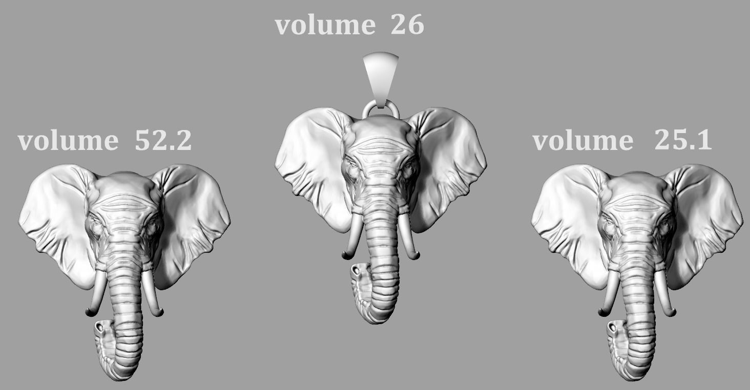 Pendant Elephant 3D print model_14