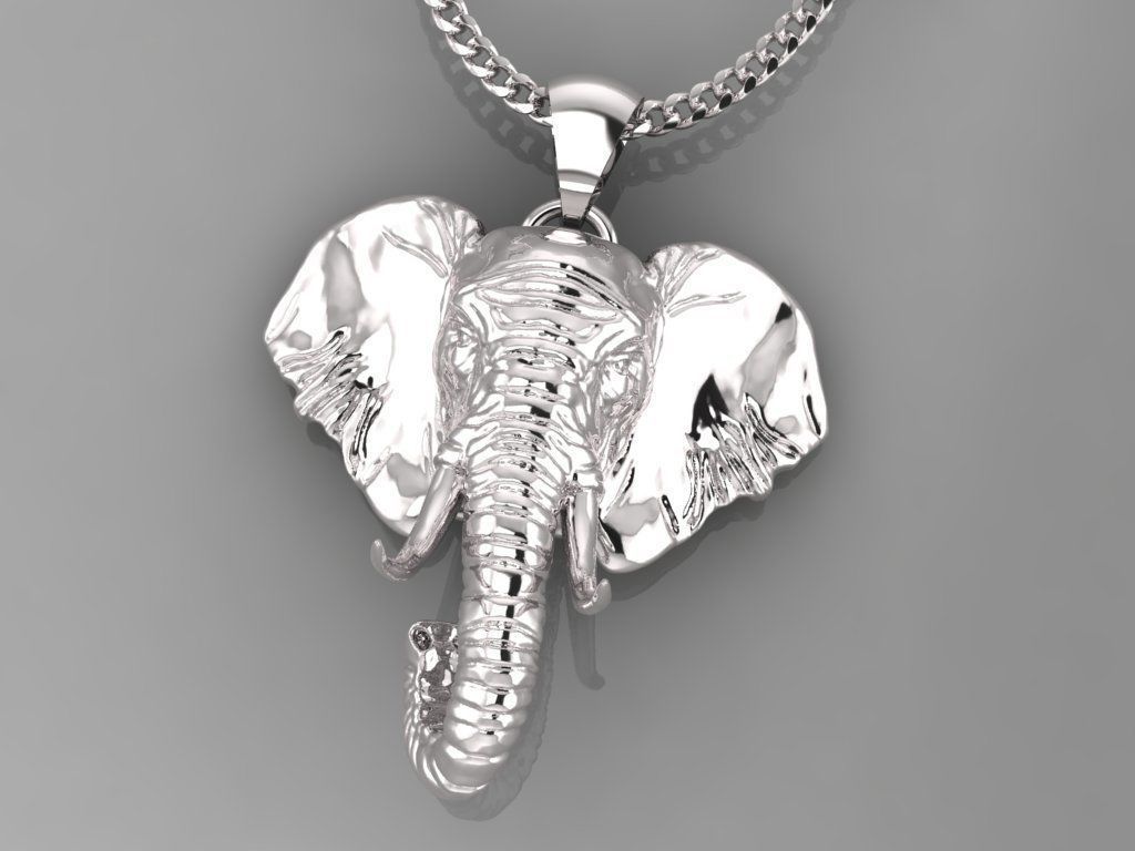 Pendant Elephant 3D print model_1