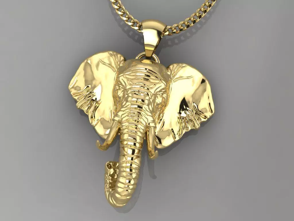 Pendant Elephant 3D print model_0
