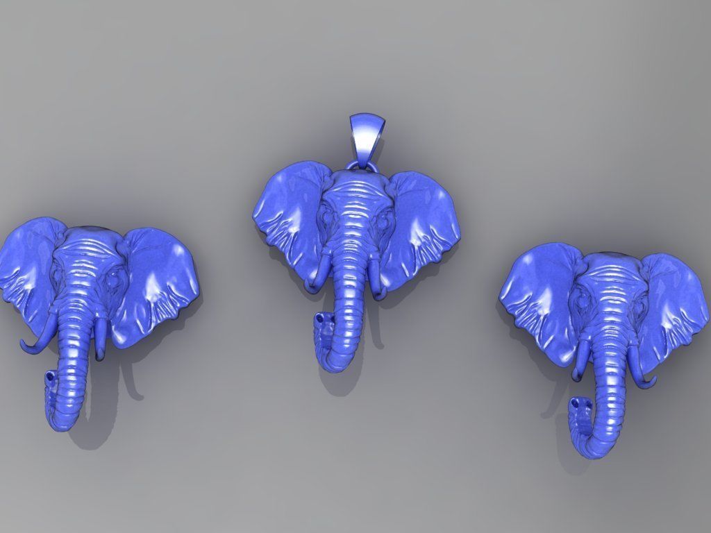Pendant Elephant 3D print model_7