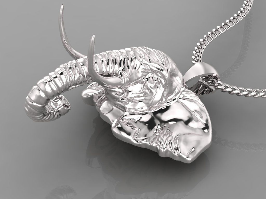 Pendant Elephant 3D print model_3