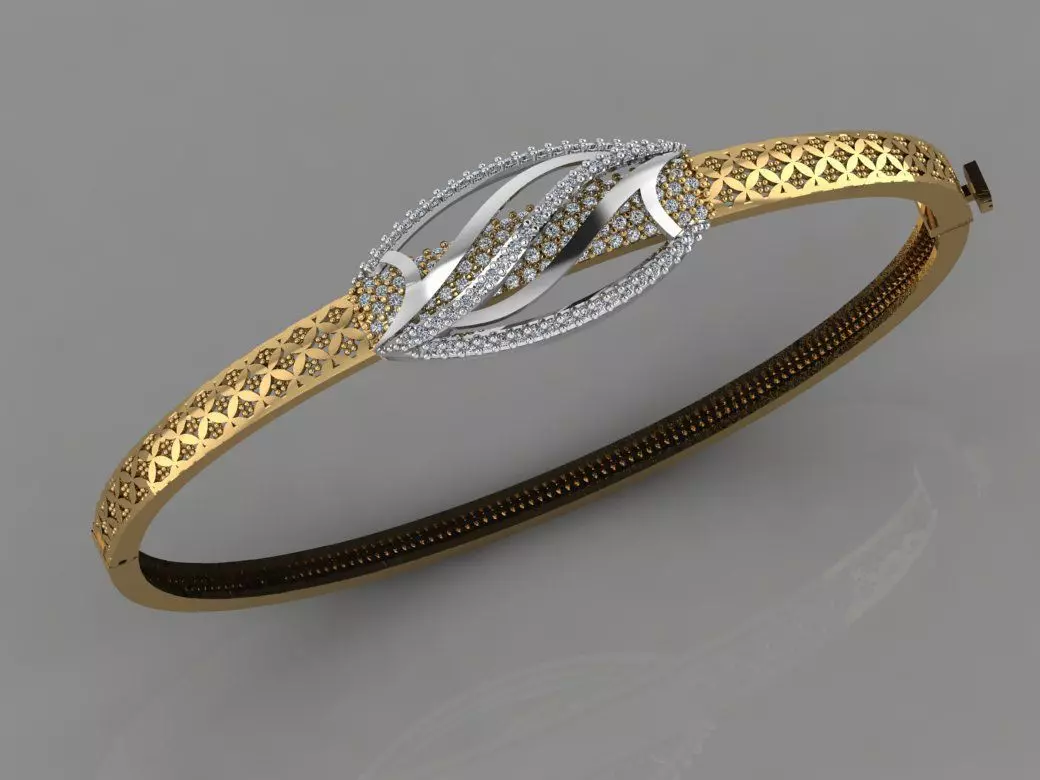 GC GOLD BRC011- Diamond BRACELET 3D print model_0