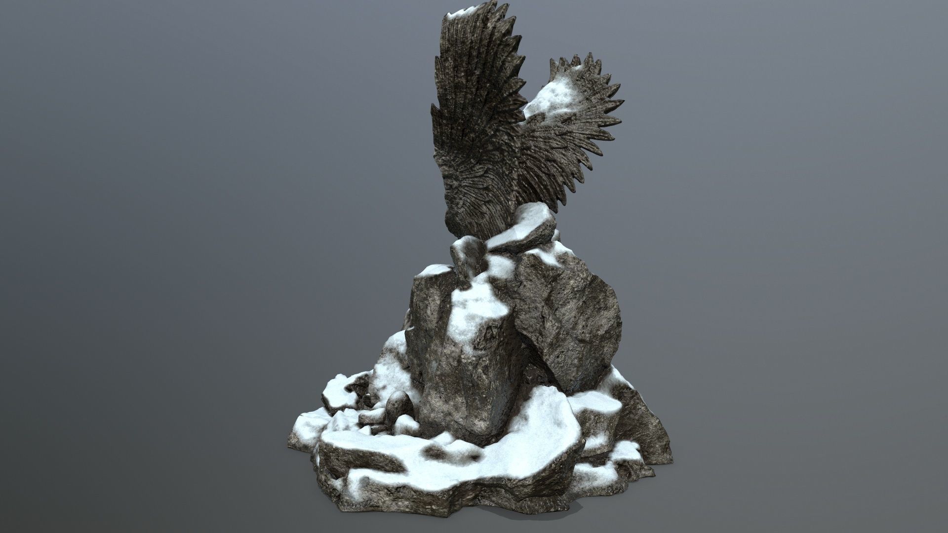 skull gate Low-poly 3D model_7