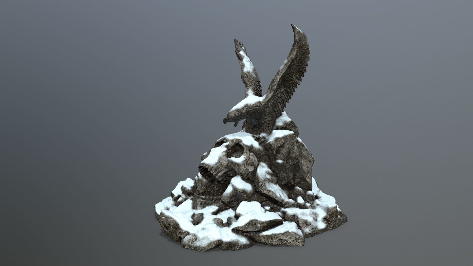 skull gate Low-poly 3D model_10