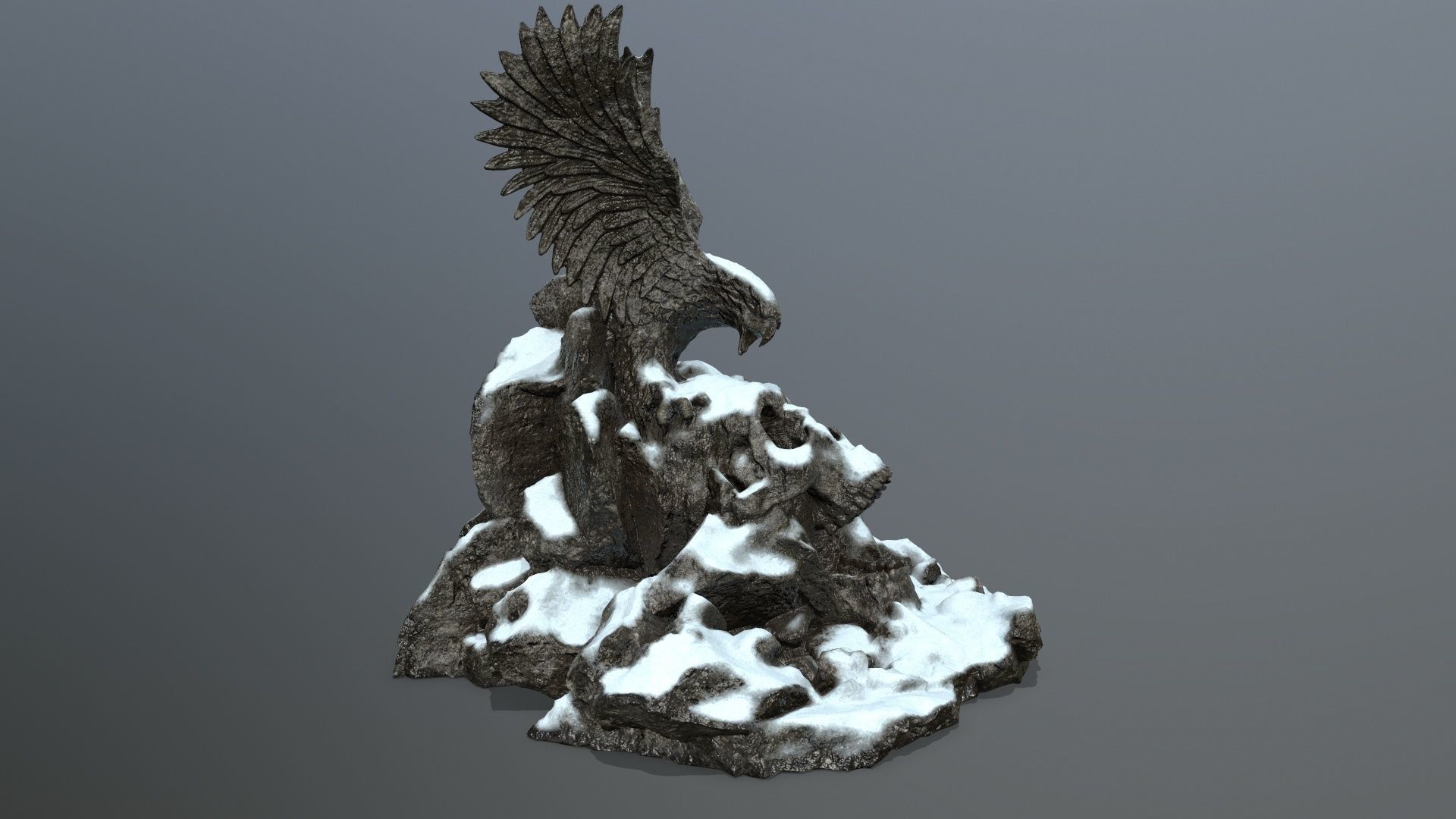 skull gate Low-poly 3D model_2