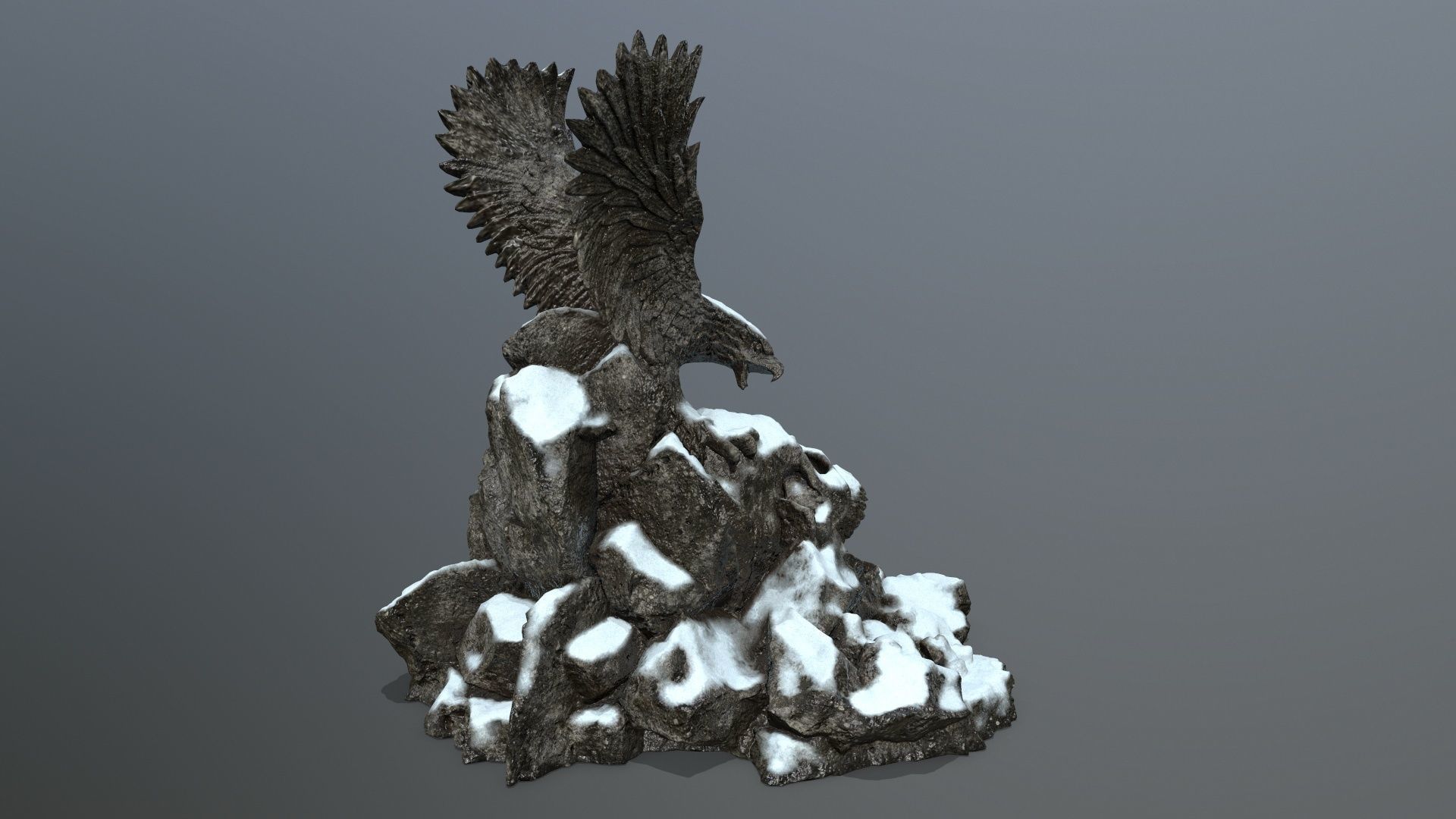 skull gate Low-poly 3D model_4